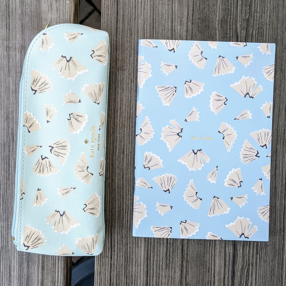 KATE SPADE On Point Pencil Case & Journal Set NWT